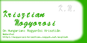 krisztian mogyorosi business card